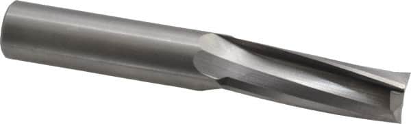 Onsrud - 3/4" Cutting Diam x 2-1/8" Length of Cut, 3 Flute, Upcut Spiral Router Bit - Uncoated, Right Hand Cut, Solid Carbide, 5" OAL x 3/4" Shank Diam, Three Edge, 10° Helix Angle - Exact Tooling