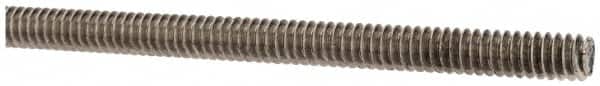 Made in USA - #10-24 UNC (Coarse), 3' Long, Stainless Steel Threaded Rod - Right Hand Thread - Exact Tooling