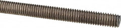 Made in USA - 3/8-16 UNC (Coarse), 3' Long, Stainless Steel Threaded Rod - Right Hand Thread - Exact Tooling