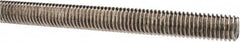 Made in USA - 1/2-13 UNC (Coarse), 3' Long, Stainless Steel Threaded Rod - Right Hand Thread - Exact Tooling
