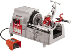Ridgid - 1/8 to 2 Inch Pipe, 58 RPM Spindle Speed, 2 hp, Pipe Threading Machine - 5 Flute Cone Reamer, 115 Volts - Exact Tooling