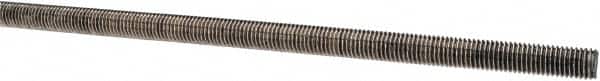 Made in USA - 1/4-28 UNF (Fine), 3' Long, Stainless Steel Threaded Rod - Right Hand Thread - Exact Tooling