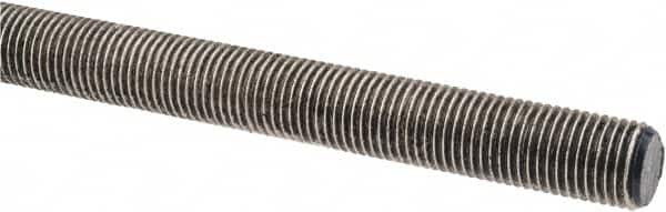 Made in USA - 3/8-24 UNF (Fine), 3' Long, Stainless Steel Threaded Rod - Right Hand Thread - Exact Tooling