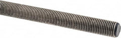 Made in USA - 3/8-24 UNF (Fine), 3' Long, Stainless Steel Threaded Rod - Right Hand Thread - Exact Tooling