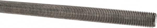 Made in USA - 7/16-20 UNF (Fine), 3' Long, Stainless Steel Threaded Rod - Right Hand Thread - Exact Tooling