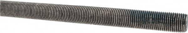 Made in USA - 1/2-20 UNF (Fine), 3' Long, Stainless Steel Threaded Rod - Right Hand Thread - Exact Tooling