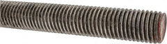 Value Collection - 7/8-9 UNC (Coarse), 3' Long, Alloy Steel Threaded Rod - Plain Finish, Right Hand Thread - Exact Tooling
