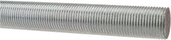 Made in USA - 3/4-16 UNF (Fine), 3' Long, Low Carbon Steel Threaded Rod - Zinc-Plated Finish, Right Hand Thread - Exact Tooling