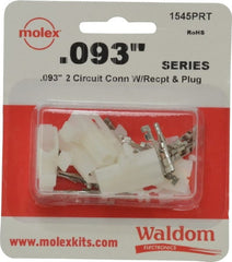 Molex - 2 Circuit, 2 AWG, 0.093 Inch Pin Diameter, Modular Receptacle Plug Connector Package - RoHS Compliant - Exact Tooling