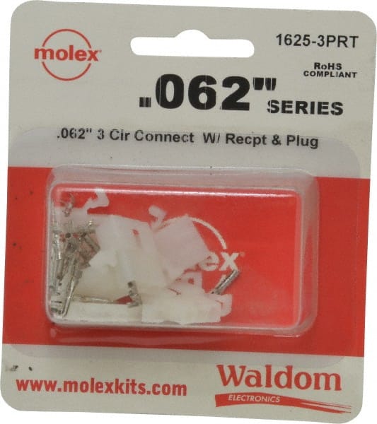 Molex - 3 Circuit, 3 AWG, 0.062 Inch Pin Diameter, Modular Receptacle Plug Connector Package - RoHS Compliant - Exact Tooling