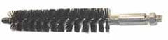 Schaefer Brush - 4" Brush Length, 11/16" Diam, Nylon Single Stem, Single Spiral Condenser Tube Brush - 6-1/4" Long, Nylon, 1/4-28 Male Connection - Exact Tooling