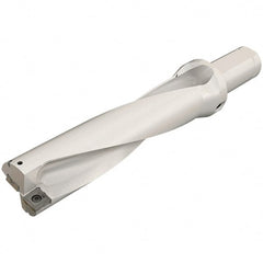 Iscar - 2-1/4" Max Drill Depth, 4xD, 9/16" Diam, Indexable Insert Drill - 2 Inserts, 3/4" Shank Diam, Straight Shank - Exact Tooling