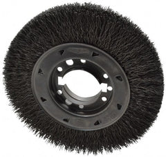 Osborn - 8" OD, 2" Arbor Hole, Crimped Steel Wheel Brush - 1-1/2" Face Width, 1-1/2" Trim Length, 0.02" Filament Diam, 4,500 RPM - Exact Tooling