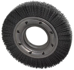 Osborn - 6" OD, 2" Arbor Hole, Crimped Nylon Wheel Brush - 7/8" Face Width, 1-1/16" Trim Length, 6,000 RPM - Exact Tooling