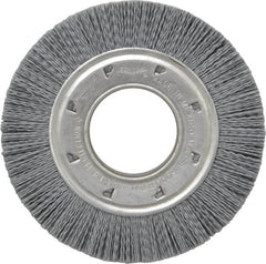 Osborn - 6" OD, 2" Arbor Hole, Crimped Nylon Wheel Brush - 7/8" Face Width, 1-1/16" Trim Length, 6,000 RPM - Exact Tooling