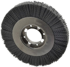 Osborn - 8" OD, 2" Arbor Hole, Crimped Nylon Wheel Brush - 7/8" Face Width, 1-1/2" Trim Length, 4,500 RPM - Exact Tooling