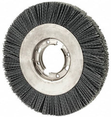 Osborn - 8" OD, 2" Arbor Hole, Crimped Nylon Wheel Brush - 7/8" Face Width, 1-1/2" Trim Length, 4,500 RPM - Exact Tooling