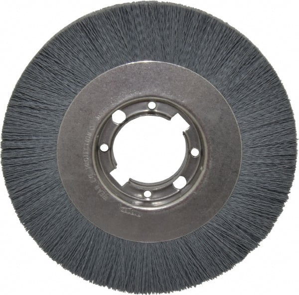 Osborn - 8" OD, 2" Arbor Hole, Crimped Nylon Wheel Brush - 7/8" Face Width, 1-1/2" Trim Length, 4,500 RPM - Exact Tooling