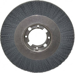Osborn - 8" OD, 2" Arbor Hole, Crimped Nylon Wheel Brush - 7/8" Face Width, 1-1/2" Trim Length, 4,500 RPM - Exact Tooling