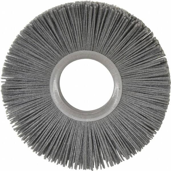 Osborn - 6" OD, 2" Arbor Hole, Crimped Nylon Wheel Brush - 1/2" Face Width, 1-5/8" Trim Length, 5,500 RPM - Exact Tooling