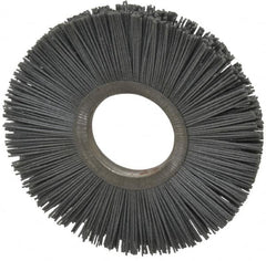 Osborn - 6" OD, 2" Arbor Hole, Crimped Nylon Wheel Brush - 1/2" Face Width, 1-5/8" Trim Length, 5,500 RPM - Exact Tooling