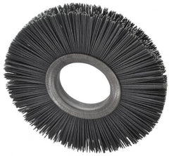 Osborn - 6" OD, 2" Arbor Hole, Crimped Nylon Wheel Brush - 1/2" Face Width, 1-5/8" Trim Length, 5,500 RPM - Exact Tooling