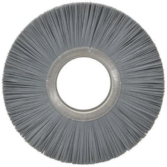 Osborn - 6" OD, 2" Arbor Hole, Crimped Nylon Wheel Brush - 1/2" Face Width, 1-5/8" Trim Length, 5,500 RPM - Exact Tooling