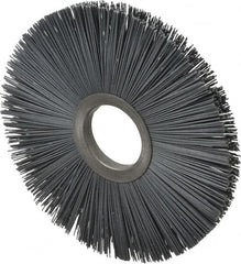 Osborn - 8" OD, 2" Arbor Hole, Crimped Nylon Wheel Brush - 1/2" Face Width, 2-5/8" Trim Length, 5,500 RPM - Exact Tooling