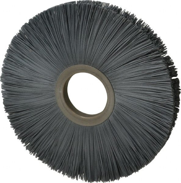 Osborn - 8" OD, 2" Arbor Hole, Crimped Nylon Wheel Brush - 1/2" Face Width, 2-5/8" Trim Length, 5,500 RPM - Exact Tooling