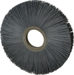 Osborn - 8" OD, 2" Arbor Hole, Crimped Nylon Wheel Brush - 1/2" Face Width, 2-5/8" Trim Length, 5,500 RPM - Exact Tooling
