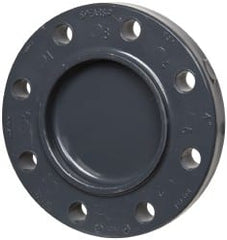 Value Collection - 4" Pipe, 9" OD, PVC Blind Pipe Flange - Schedule 80, Gray - Exact Tooling