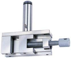 Accupro - 1.962 Jaw Opening Capacity, 42.93mm Jaw Height, Toolmaker's Vise - Flat Jaw, 123mm OAL x 38.1mm OAW x 4.54" OAH - Exact Tooling