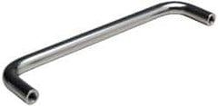 Amatom Electronic Hardware - 3-3/16" Long x 7/8" High, Round Handle - Clear Passivated, Stainless Steel, 3" Center to Center - Exact Tooling