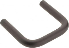 Amatom Electronic Hardware - 1-5/32" Long x 1" High, Round Handle - Black Anodized, Aluminum, 1" Center to Center - Exact Tooling