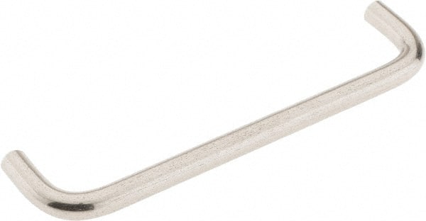 Amatom Electronic Hardware - 3-3/16" Long x 3/4" High, Round Handle - Clear Passivated, Stainless Steel, 3" Center to Center - Exact Tooling
