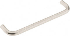 Amatom Electronic Hardware - 3-3/16" Long x 3/4" High, Round Handle - Clear Passivated, Stainless Steel, 3" Center to Center - Exact Tooling