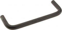 Amatom Electronic Hardware - 4-1/4" Long x 1-1/2" High, Round Handle - Black Oxide Finish, Stainless Steel, 4" Center to Center - Exact Tooling