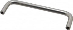 Amatom Electronic Hardware - 4-13/16" Long x 1-1/2" High, Round Handle - Clear Passivated, Stainless Steel, 4-1/2" Center to Center - Exact Tooling