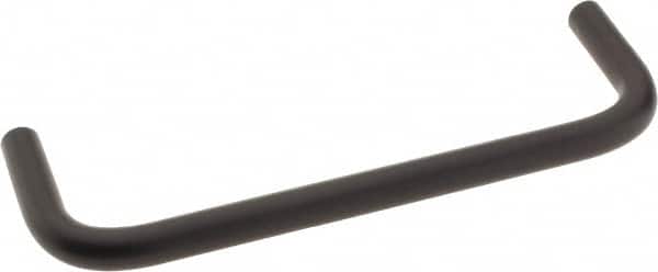 Amatom Electronic Hardware - 4-7/8" Long x 1-1/2" High, Round Handle - Black Anodized, Aluminum, 4-9/16" Center to Center - Exact Tooling