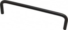 Amatom Electronic Hardware - 6-3/4" Long x 1-3/4" High, Round Handle - Black Anodized, Aluminum, 6-7/16" Center to Center - Exact Tooling