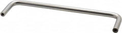 Amatom Electronic Hardware - 6-3/4" Long x 1-3/4" High, Round Handle - Clear Passivated, Stainless Steel, 6-7/16" Center to Center - Exact Tooling