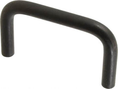 Amatom Electronic Hardware - 3-3/8" Long x 2" High, Round Handle - Black Oxide Finish, Stainless Steel, 3" Center to Center - Exact Tooling