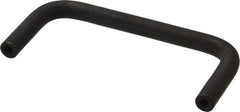 Amatom Electronic Hardware - 4-3/8" Long x 2" High, Round Handle - Black Oxide Finish, Stainless Steel, 4" Center to Center - Exact Tooling