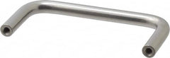 Amatom Electronic Hardware - 4-3/8" Long x 2" High, Round Handle - Clear Passivated, Stainless Steel, 4" Center to Center - Exact Tooling