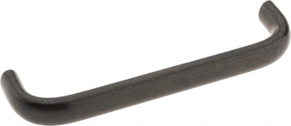 Amatom Electronic Hardware - 4-9/32" Long x 0.44" Wide x 1" High, Oval Handle - Black Oxide Finish, Stainless Steel, 4" Center to Center - Exact Tooling