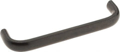 Amatom Electronic Hardware - 4-9/32" Long x 0.44" Wide x 1" High, Oval Handle - Black Oxide Finish, Stainless Steel, 4" Center to Center - Exact Tooling