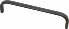Amatom Electronic Hardware - 6-9/32" Long x 0.44" Wide x 1-1/2" High, Oval Handle - Black Anodized, Aluminum, 6" Center to Center - Exact Tooling