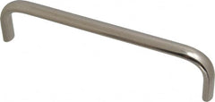 Amatom Electronic Hardware - 6-9/32" Long x 0.44" Wide x 1-1/2" High, Oval Handle - Clear Passivated, Stainless Steel, 6" Center to Center - Exact Tooling