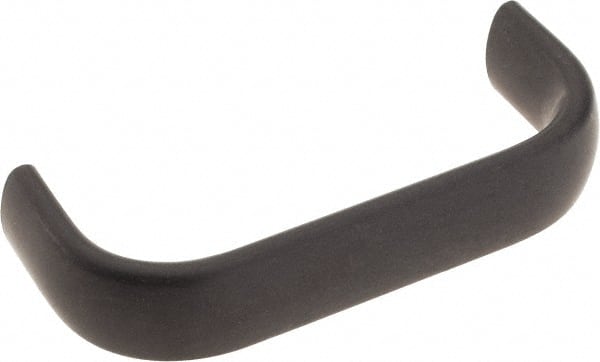 Amatom Electronic Hardware - 3-9/32" Long x 0.63" Wide x 1-9/32" High, Oval Handle - Black Anodized, Aluminum, 3" Center to Center - Exact Tooling