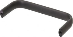 Amatom Electronic Hardware - 4-25/32" Long x 0.63" Wide x 2" High, Oval Handle - Black Anodized, Aluminum, 4-1/2" Center to Center - Exact Tooling